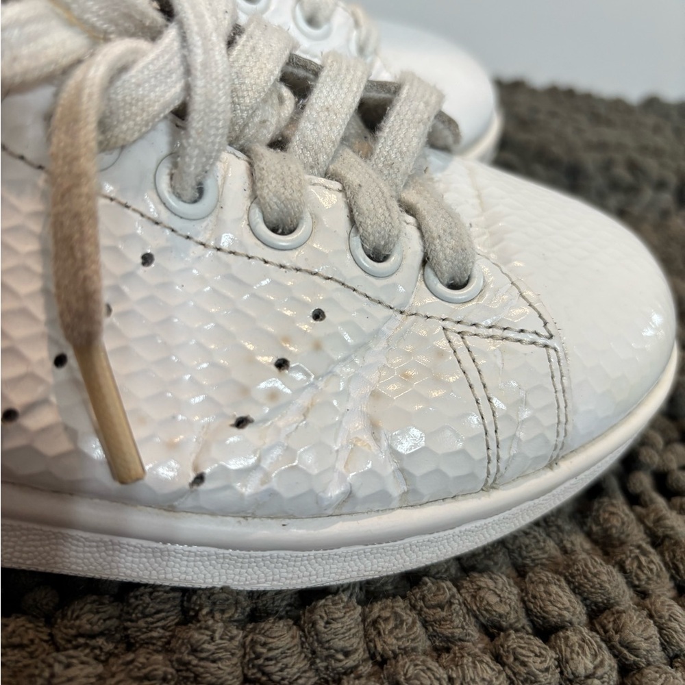 Adidas Stan Smith White Snakeskin Pattern Sneakers - Picture 8 of 10